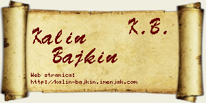 Kalin Bajkin vizit kartica